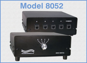 Model 8052 RJ45 A/B/C/D Switch, Rotary Switch